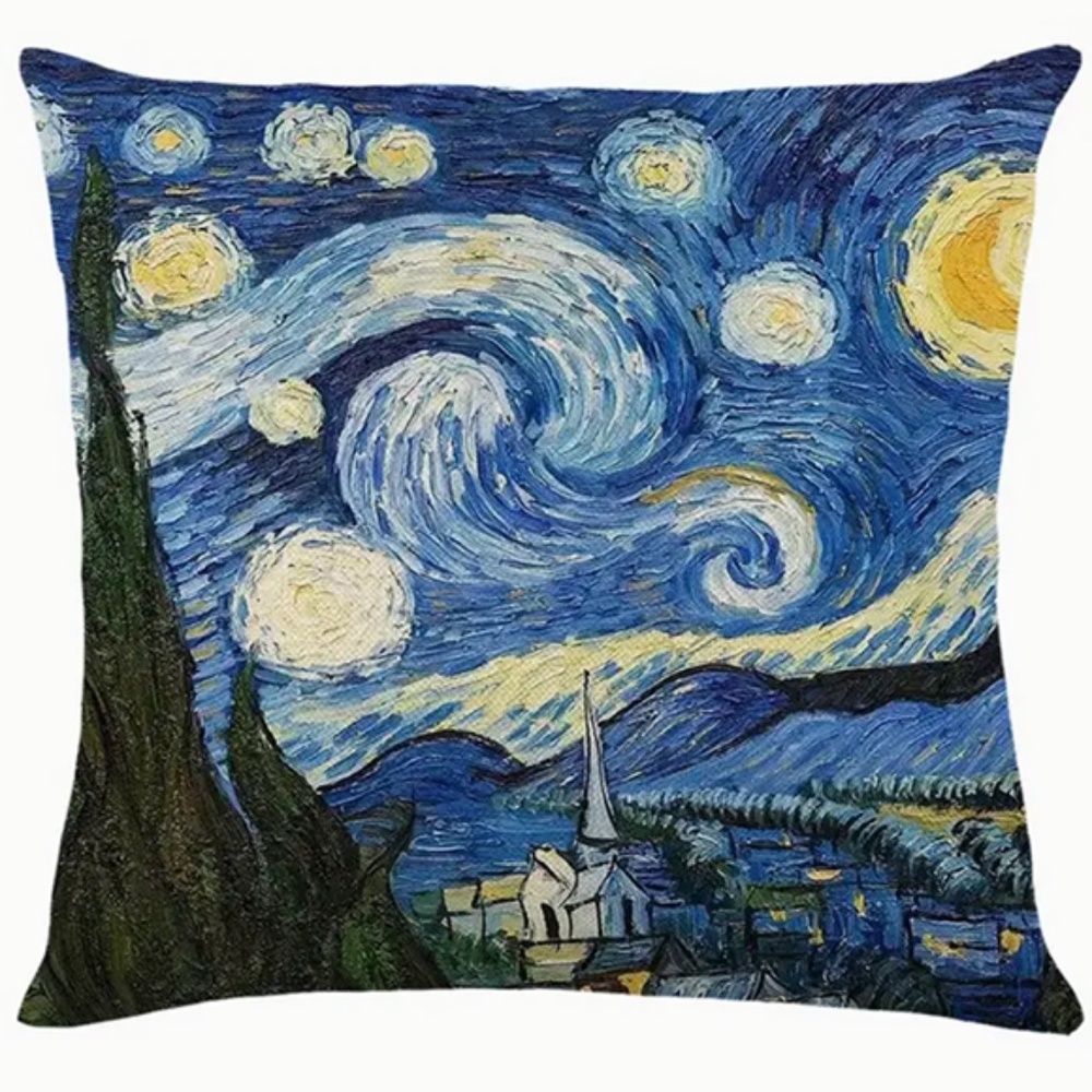 Van Gogh Pillow Cover Cushion Cover ,100% Polyester - Pillow Insert NOT included